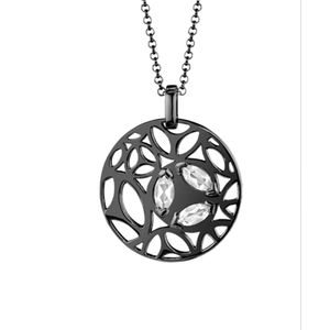 BRAND NEW Di Modolo Rock Crystal Necklace in Plated Black Rhodium MSRP 650